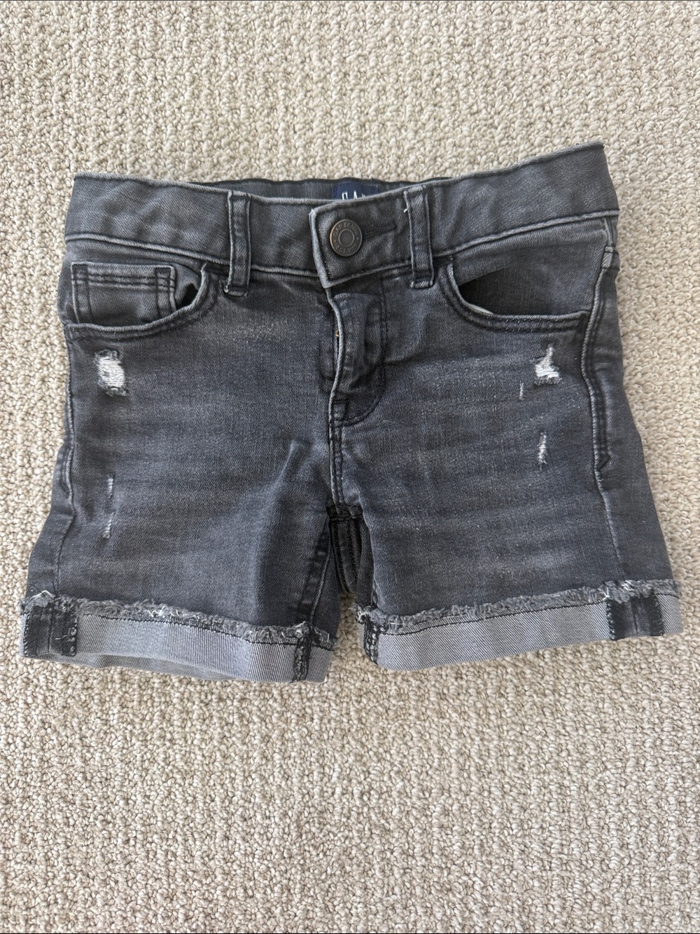 GAP Black Distressed Girls' Denim Shorts